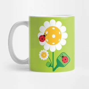 Pickleball - cute daisies with lady bird Mug